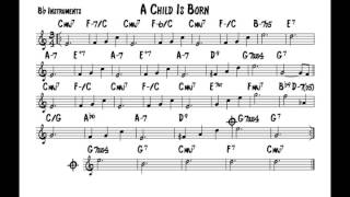 A child is born - Play along - Bb Version