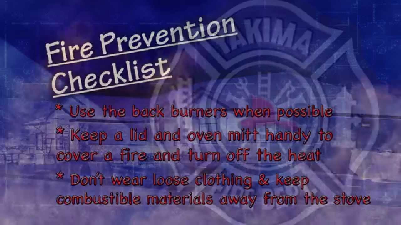 Yakima Fire Prevention Checklist - Kitchen Safety