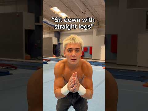 Sitting down with straight legs 😂😭 #gymnast #challenge #sport #olympics #funny