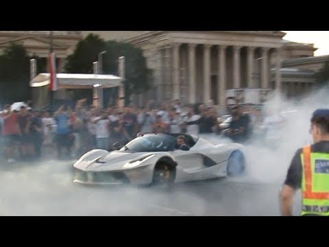 LaFerrari vs. POLICE - BURNOUTS IN THE TRAFFIC - Josh Cartu