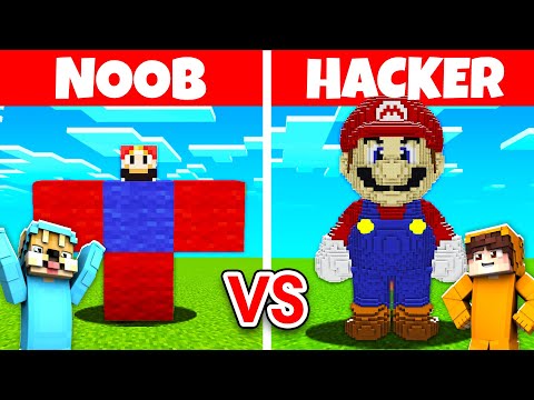 NOOB vs HACKER: I Cheated in a Mario Build Challenge!