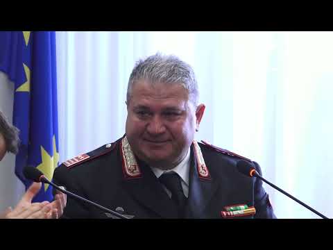 Il saluto in sala consiliare al comandante Marco Martini