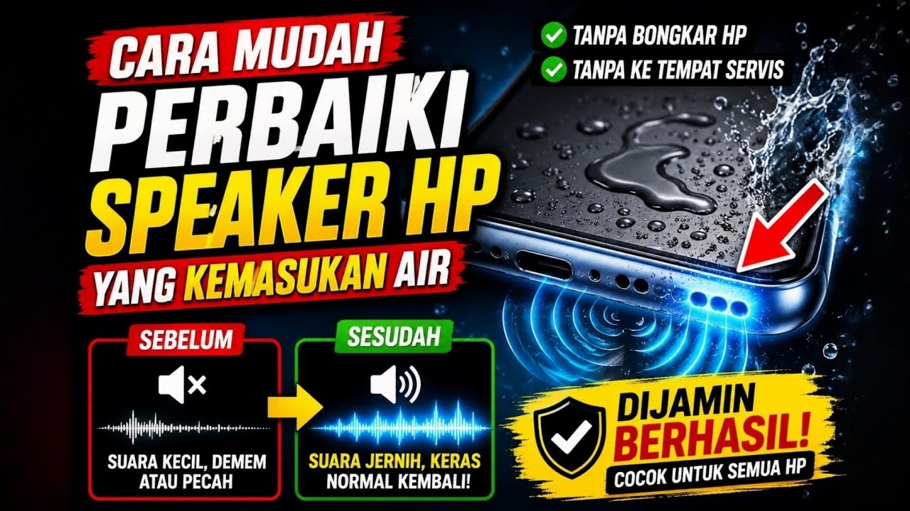 Cara Ampuh Perbaiki Speaker HP Yang Kemasukan Air Tanpa Bongkar 