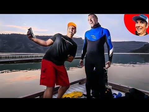 We Went Scuba Diving at Night in the Lake for Underwater Treasures and This Happened... ROFL Video