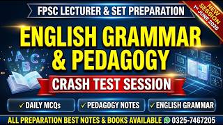 FPSC SET & Lecturer 2026| English Grammar + Pedagogy Complete Preparation Session from 1st June 2026