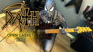 Death - Open casket (Chuck Schuldiner Lead guitar cover vocal with Rick Rozz solo and lyrics video)
