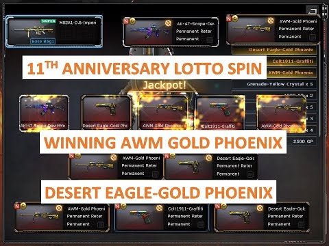 Winning AWM-GOLD PHOENIX & DESERT EAGLE GOLD PHOENIX in CrossFire 11TH ANNIVERSARY LOTTO SPIN 2020