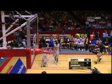 NCAA 3 point Contest 2011. Final. Chris Warren vs Andrew Goudelock