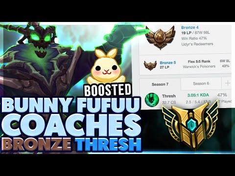 HOW TO CLIMB OUT OF ELO HELL | COACHING A BRONZE 4 THRESH MAIN | THRESH SUPPORT | BunnyFuFuu