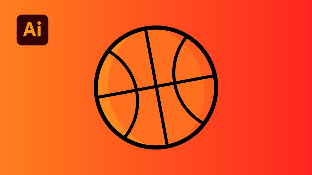 Adobe Illustrator | Basketball Easy Design Tutorial
