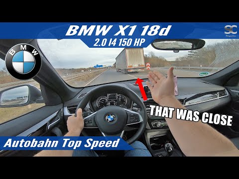 BMW X1 18d 150HP (2020) - Autobahn Top Speed Drive POV