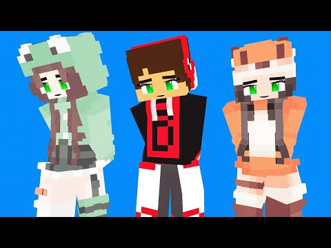 SUPER IDOL DANCE MEME /BAGS CRAFT AND CUTE GIRL WOLF ( NEW VERSIONS) // MINECRAFT ANIMATIONS #SHORT