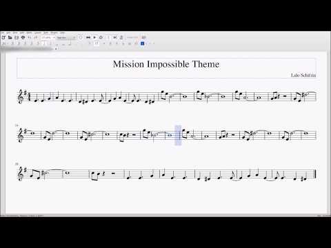 Mission Impossible Theme for Alto/Bari Sax Sheet Music
