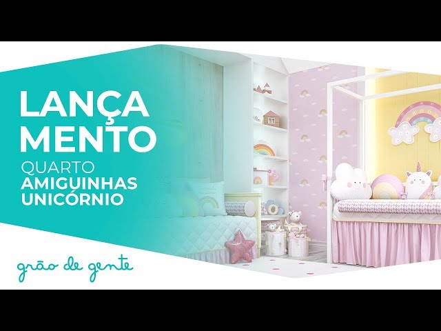 Quarto de Bebê Amiguinhas Unicórnio - Grão de Gente!