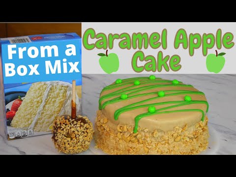 Caramel Apple Cake (from a box mix!)