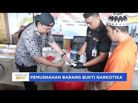 PEMUSNAHAN BARBUK NARKOTIKA DARI 27 KASUS DI POLRESTA BANJARMASIN