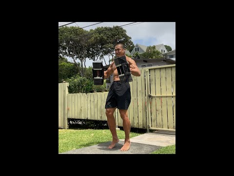 Day 348 FitPro Hawaii Workout - Dumbbell Clean & Press (50-90 lbs.) - April 30, 2021, 11:07 am