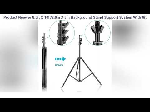 Neewer 8.5ft X 10ft/2.6m X 3m Background Stand Support System With 6ft X 9ft/1.8m X 2.8m Backdrop(W