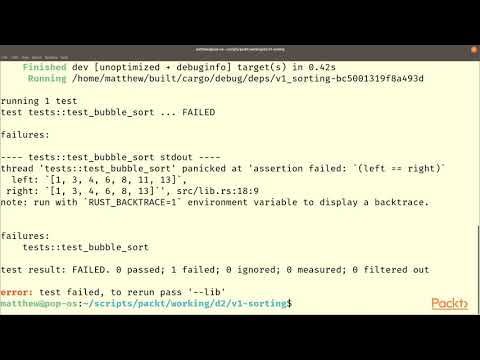 Hands On Data Structures and Algorithms in Rust Sorting Using Bubble Sort | packtpub com