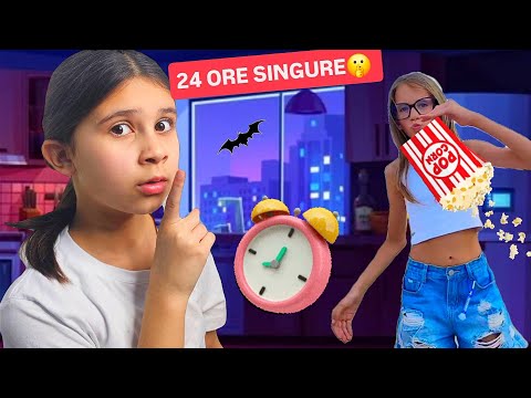🕐24 HOURS at a PAJAMAS PARTY with @nicolove8542 /WE STOLE THE NIGHT... Funny Vlogs