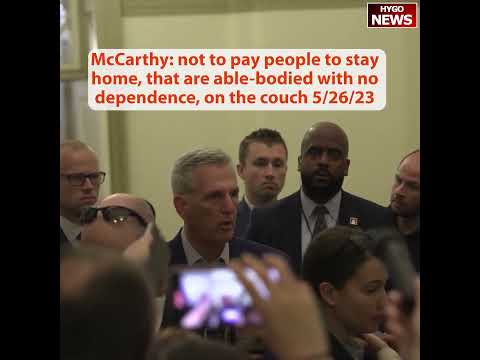 McCarthy: "Not To Pay People To Stay Home" — Able-Bodied With No Dependents On The Couch