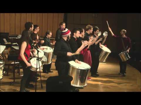 NIU Percussion Ensemble - Spring Concert 2015 - Afro-Brazilian - Samba Batucada (arr. Mixtacki)