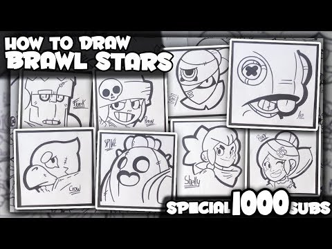 How To Draw Brawl Stars Characters - Brawl Stars Drawings // Special 1000 Subs // LextonArt