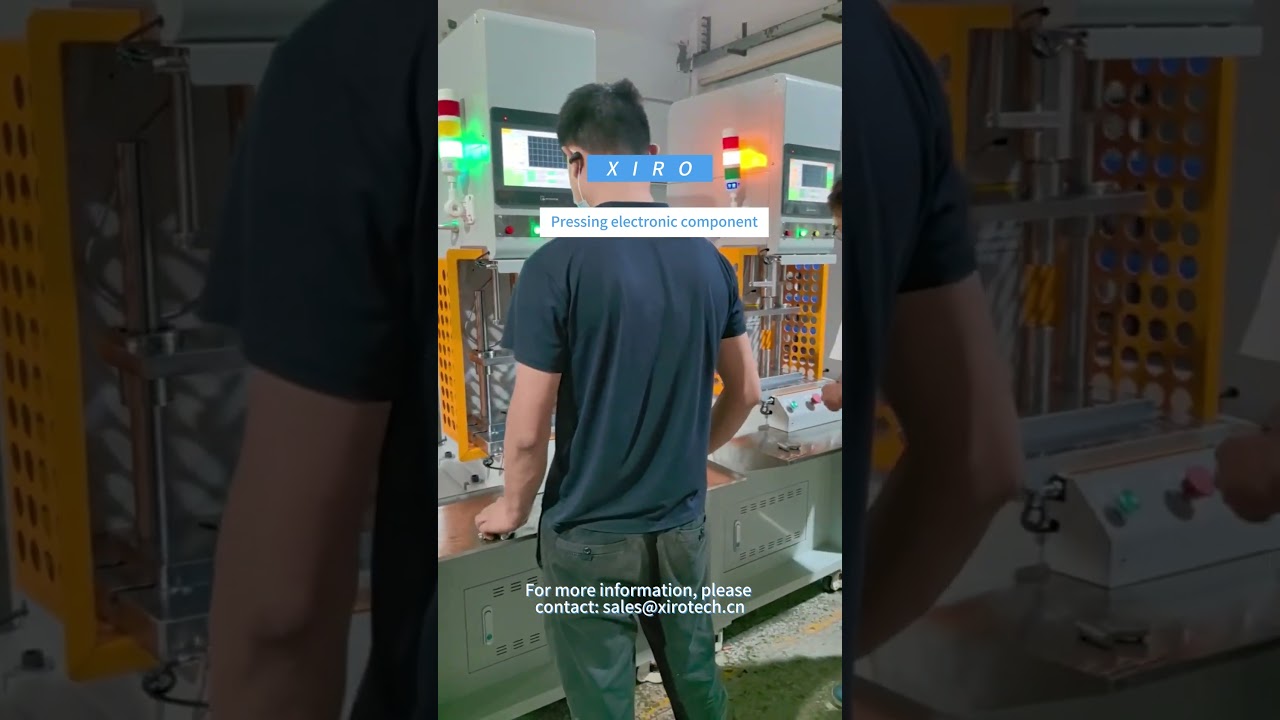 Electric Servo Press for Electronic Component Assembly Process #servomachine #industrialequipment