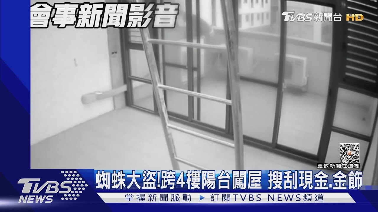 蜘蛛大盜!跨4樓陽台闖屋 搜刮現金、金飾