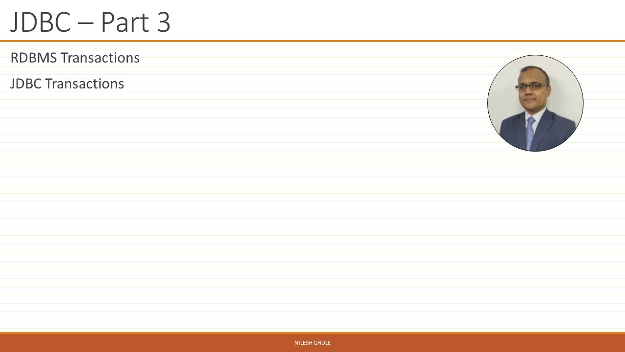 Jdbc 3 - Transaction Management