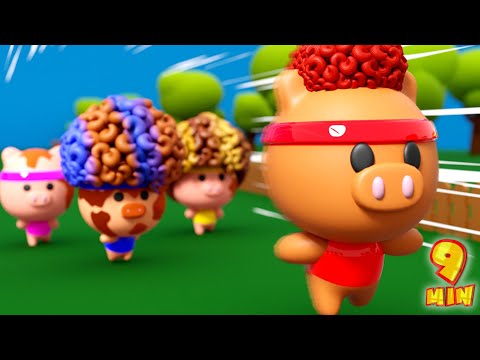 Piggy Cha-Cha, Piggy Chicky, Piggy Lya-Lya & Piggy Boom-Boom + MORE D Billions Kids Songs