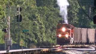 preview picture of video 'Norfolk Southern 743 WB Scherer Coal w/ 4 EMD's in Lithia Springs,Ga 09-14-2013© HD'