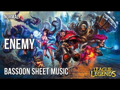 Bassoon Sheet Music: How to play Enemy (Arcane League of Legends) by Imagine Dragons ft JID