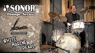 Video thumbnail for SONOR Vintage Series Drum Kit - White Marine Pearl by Steve Maxwell Drums