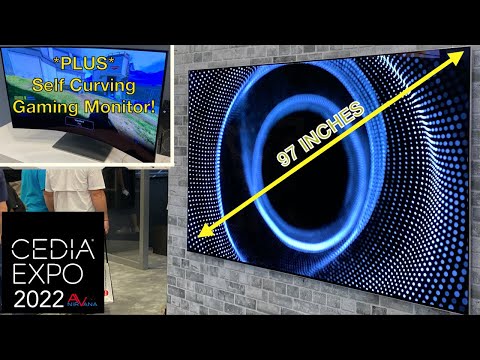 LG's MASSIVE 97" G2 OLED TV, Plus Its 42" LX3 OLED Flex Self-Curving Gaming Monitor at CEDIA 2022!