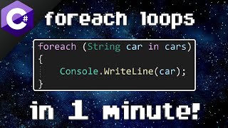 C# foreach loop ➰