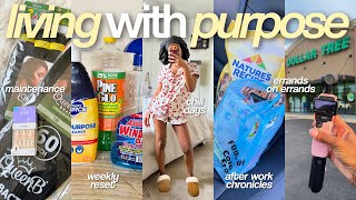 Living on Purpose, Not Perfectly 🦋 Work Days, Resetting, Maintenance, Career Goals + Productivity!