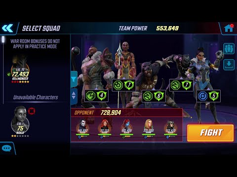 [WAR PRACTICE] War Dogs + M'Baku 553K vs Mauraders 728K (175K) Punch Up