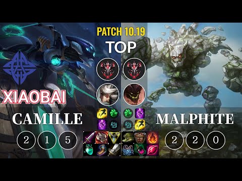 ES Xiaobai Camille vs Malphite Top - KR Patch 10.19