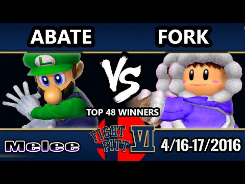 FPVI - Abate (Luigi, Falcon) Vs. Fork (Ice Climbers) SSBM Top 48 - Smash Melee