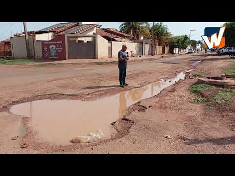 RUA ARENAPOLIS APAE POSTO DE SAÚDE E ESCOLA INFANTIL PERTO DE BURACOS E POÇAS