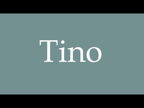 How to Pronounce ''Tino'' Correctly in French