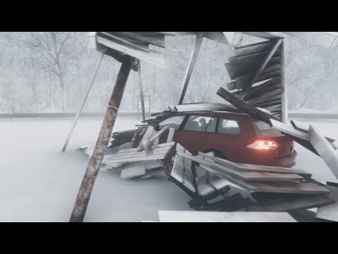 Rozwalił drewnianą wiatę! - Accident #02