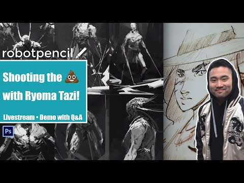 Robotpencil Stream 43 - Shooting the 💩 with Ryoma Tazi!