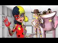 Miraculous The Ladybug - SHERIFF Transformation!(Garten of Banban 4 Animation!)