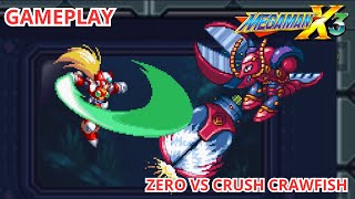 ZERO VS CRUSH CRAWFISH | GAMEPLAY | MEGA MAN X3 REMAKE IN PS1 STYLE | KENSU WILLIAM