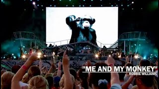 Robbie Williams - Me And My Monkey (Live At knebworth) [Lyrics + Sub. Español]