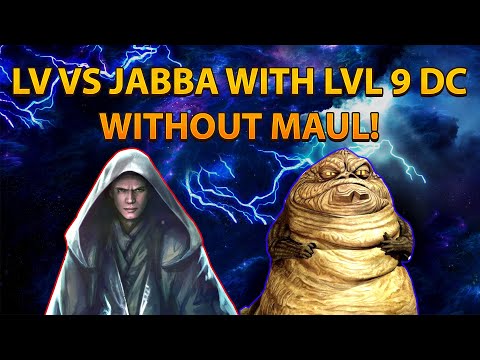 Lord Vader without Maul vs Jabba The Hutt with his BEST Level 9 Datacron! Galaxy of Heroes.