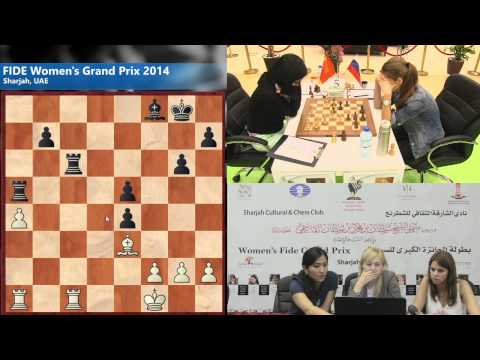 Round 5: Muminova (UZB) 1/2-1/2 Ushenina (UKR)