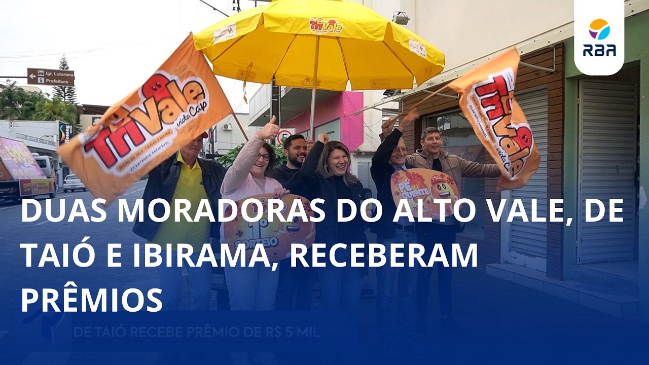 Duas moradoras do Alto Vale, de Taió e Ibirama, receberam prêmios da Trivale
